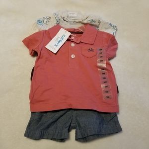 Carters Baby New Four Piece Summer Shorts Sets Size 3 month